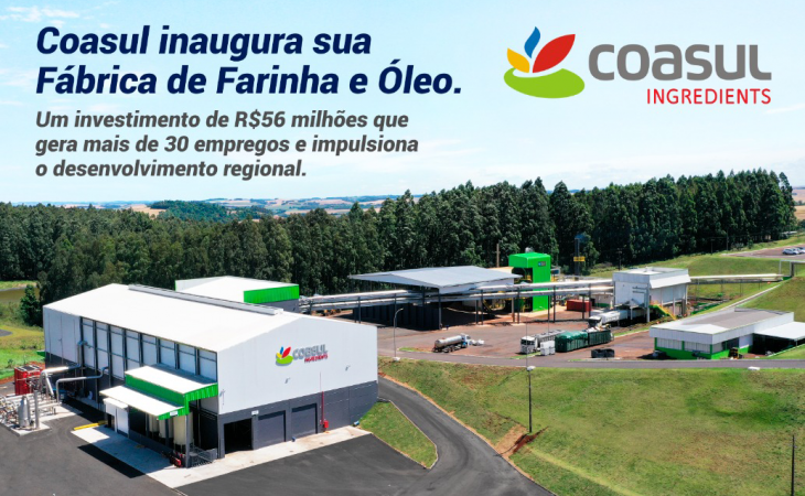  COASUL INAUGURA FÁBRICA DE FARINHAS E ÓLEOS EM SÃO JOÃO E AMPLIA CADEIA INDUSTRIAL