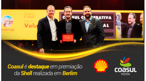 Coasul &eacute; destaque em premia&ccedil;&atilde;o  da Shell realizada em Berlim